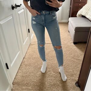 American Eagle Distressed Crop Jeans